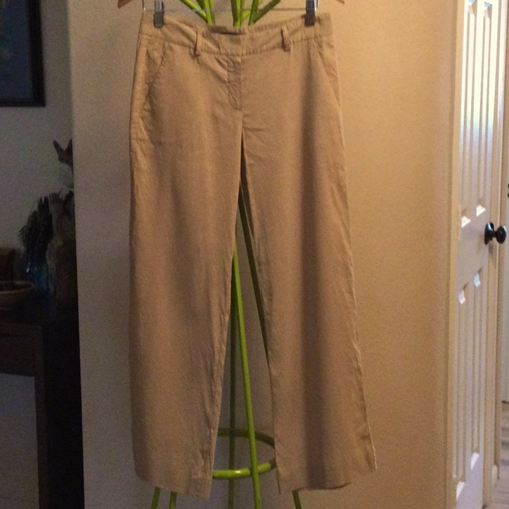 Theory Linen khaki pants